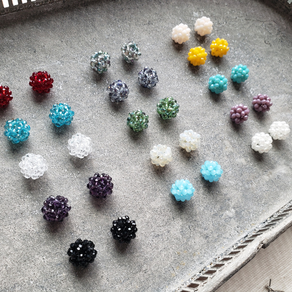 【送料無料】　全15カラー beads ball 3color ～着せ替えフープピアス・イヤリング～” 4枚目の画像