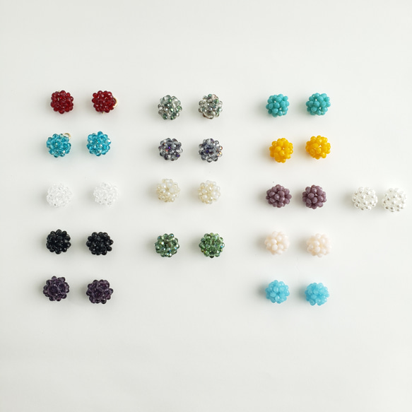 【送料無料】　全15カラー beads ball 3color ～着せ替えフープピアス・イヤリング～” 11枚目の画像