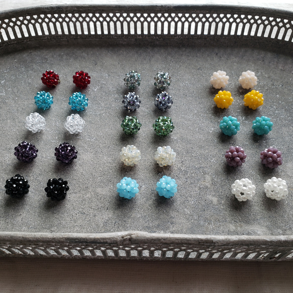 【送料無料】　全15カラー beads ball 3color ～着せ替えフープピアス・イヤリング～” 14枚目の画像