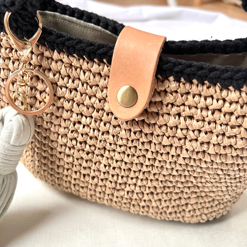 あきちゃん｜手編み かごバッグ 再入荷！透かし編みカゴバッグ 〈Ar-389〉 | Arare