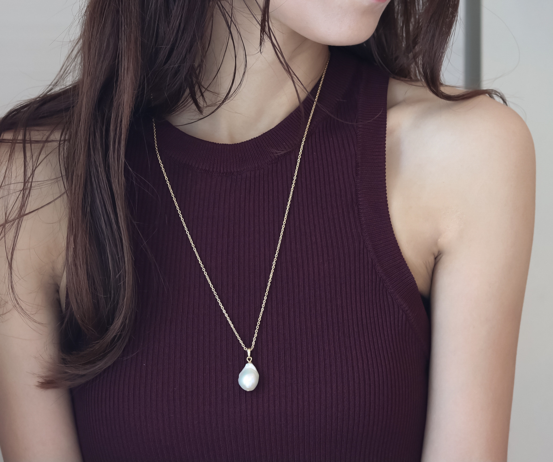 【Perle de blanc Jewelry】14kgf 5way oyster pearl  necklace