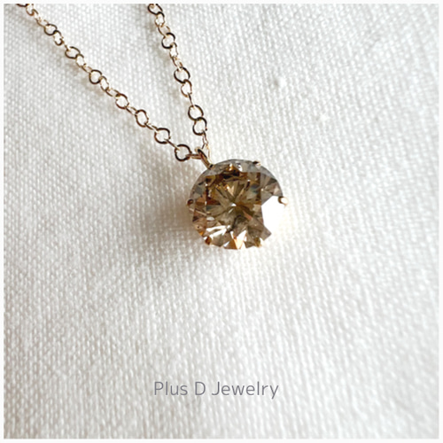 AD-012 ブラウン ダイヤモンド ペンダント 1.17ct ネックレス 