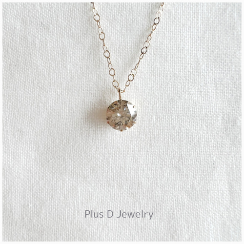 AD-012 ブラウン ダイヤモンド ペンダント 1.17ct ネックレス 