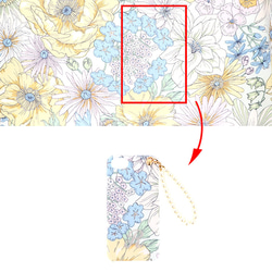 スマホショルダー 斜め掛け 全機種対応 iPhone15 Galaxy Xperia 花 刺繍 shoulder1-13 13枚目の画像
