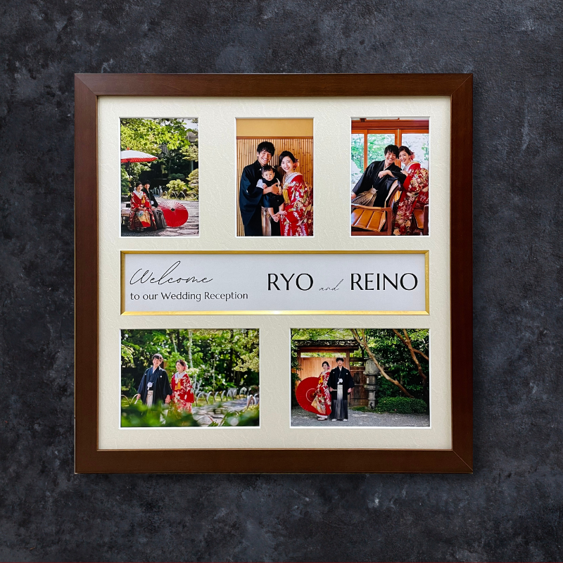 額縁屋さんのウェルカムボード［ブラウン］　全5種