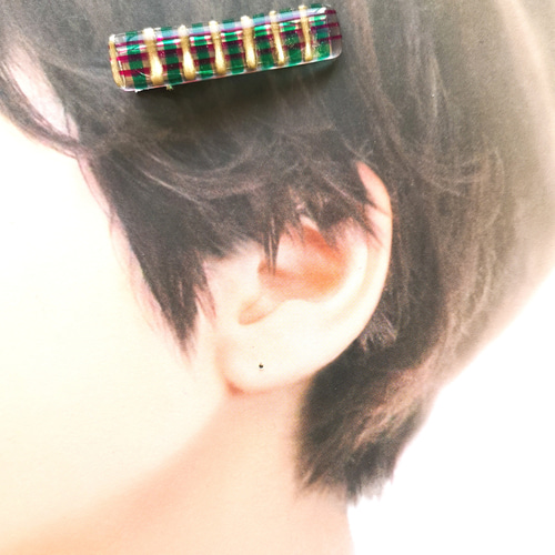 Jewel VOX バナナクリップ ヘアアクセサリー 千鳥格子 チェック