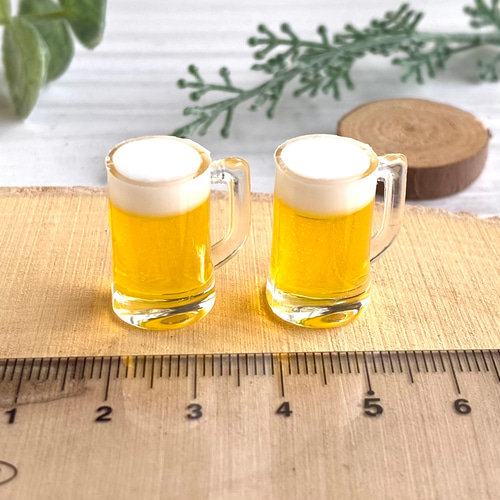 594 ＊夏にぴったり 少し大きめのビール＊ 2個セット ミニチュア
