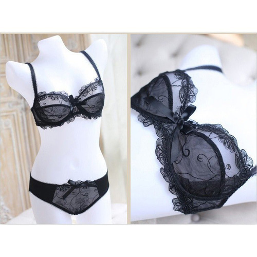 85B パープル ブラ＆ショーツセット レディース 下着 女性