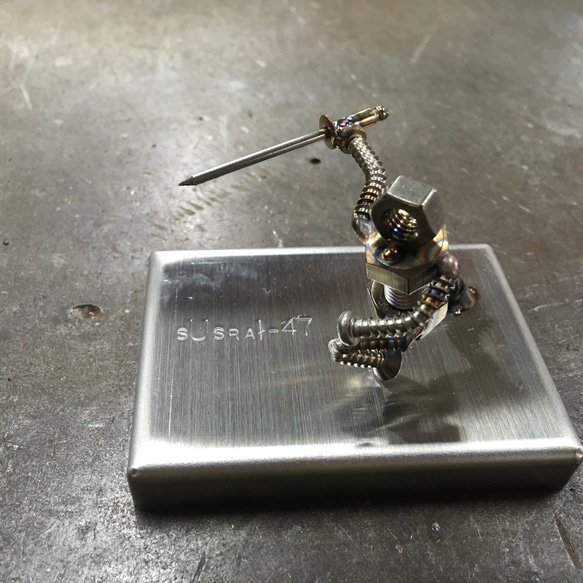 工業系アートオブジェ 錆鉄×錫 一点物 壁掛け可 ヴィンテージ風 ステンレスオブジェ×SUSRAI 立体・オブジェ TAKOSUTE 通販