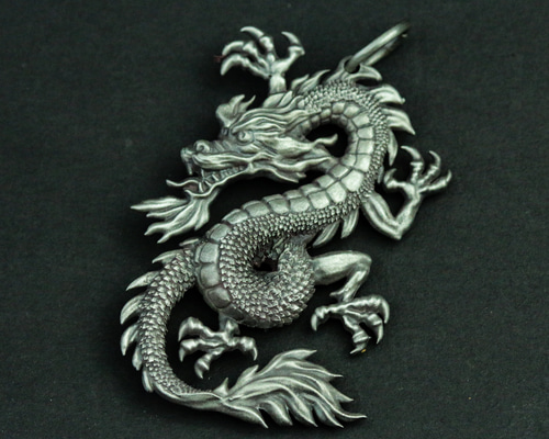 中国のドラゴン 925 シルバー ペンダント ネックレス、神話の