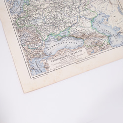 ロシア領内ヨーロッパ アンティークマップ 古地図 マイヤー百科事典 ビンテージ 地図 図版 1957-79 4枚目の画像