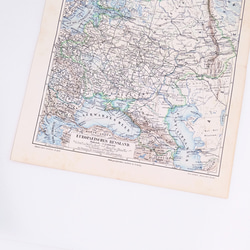 ロシア領内ヨーロッパ アンティークマップ 古地図 マイヤー百科事典 ビンテージ 地図 図版 1957-79 2枚目の画像