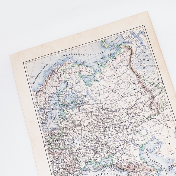 ロシア領内ヨーロッパ アンティークマップ 古地図 マイヤー百科事典 ビンテージ 地図 図版 1957-79 3枚目の画像