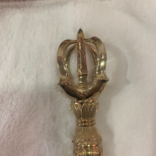 チベット仏教法器 大五鈷杵 金剛杵 真鍮製 vajra 密教法具 24cm その他