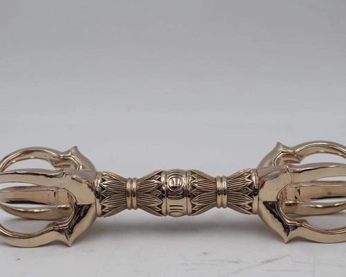 チベット仏教法器 大五鈷杵 金剛杵 真鍮製 vajra 密教法具 22cm その他