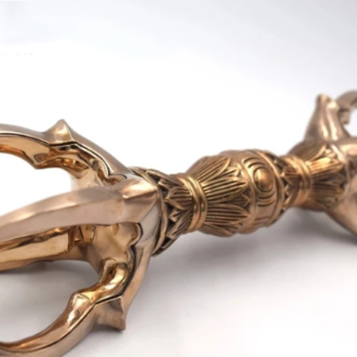 チベット仏教法器 大五鈷杵 金剛杵 真鍮製 vajra 密教法具 22cm その他