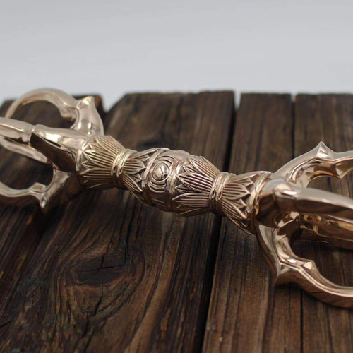 チベット仏教法器 大五鈷杵 金剛杵 真鍮製 vajra 密教法具 22cm その他 