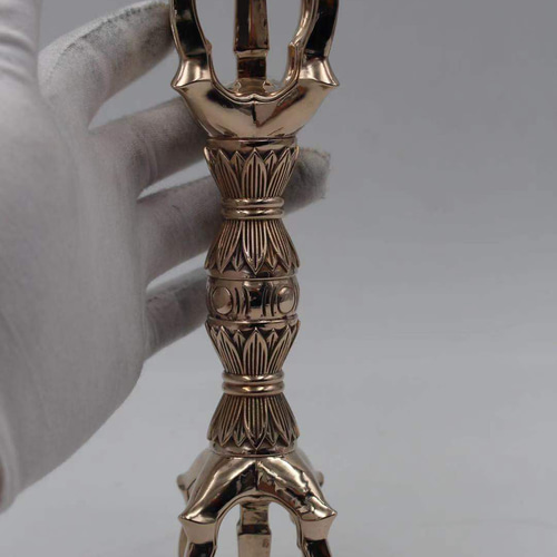チベット仏教法器 大五鈷杵 金剛杵 真鍮製 vajra 密教法具 22cm その他