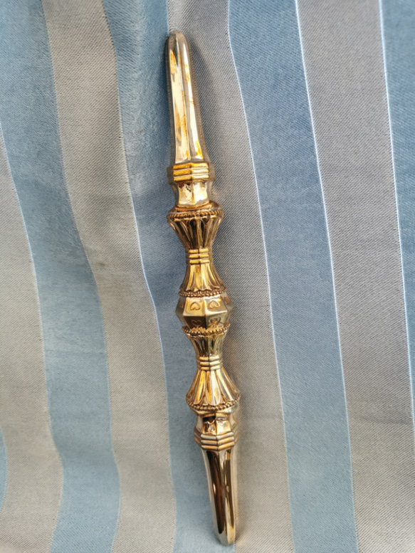 チベット密教法器 弘法大師 三鈷杵 愛心杵 金剛杵 真鍮製 vajra 23cm