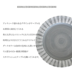 波佐見焼　　シャビーシック　19プレート　ダークグレイ【tomofac】 11枚目の画像