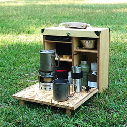 ◆アウトドアでコーヒーを❗ コーヒーセット収納箱              アウトドア  キャンプ 1枚目の画像