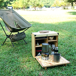 ◆アウトドアでコーヒーを❗ コーヒーセット収納箱              アウトドア  キャンプ 2枚目の画像
