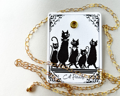 ♡みっちー♡様おまとめ レジン ぷっくり 猫 ペンダント ✧まいにち猫パレード！✧ 14kgf 猫チェーンネックレス｜70cm