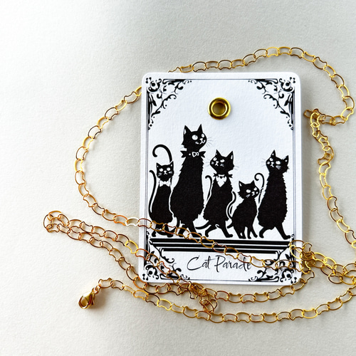 ✧まいにち猫パレード！✧ 14kgf 猫チェーンネックレス｜70cm