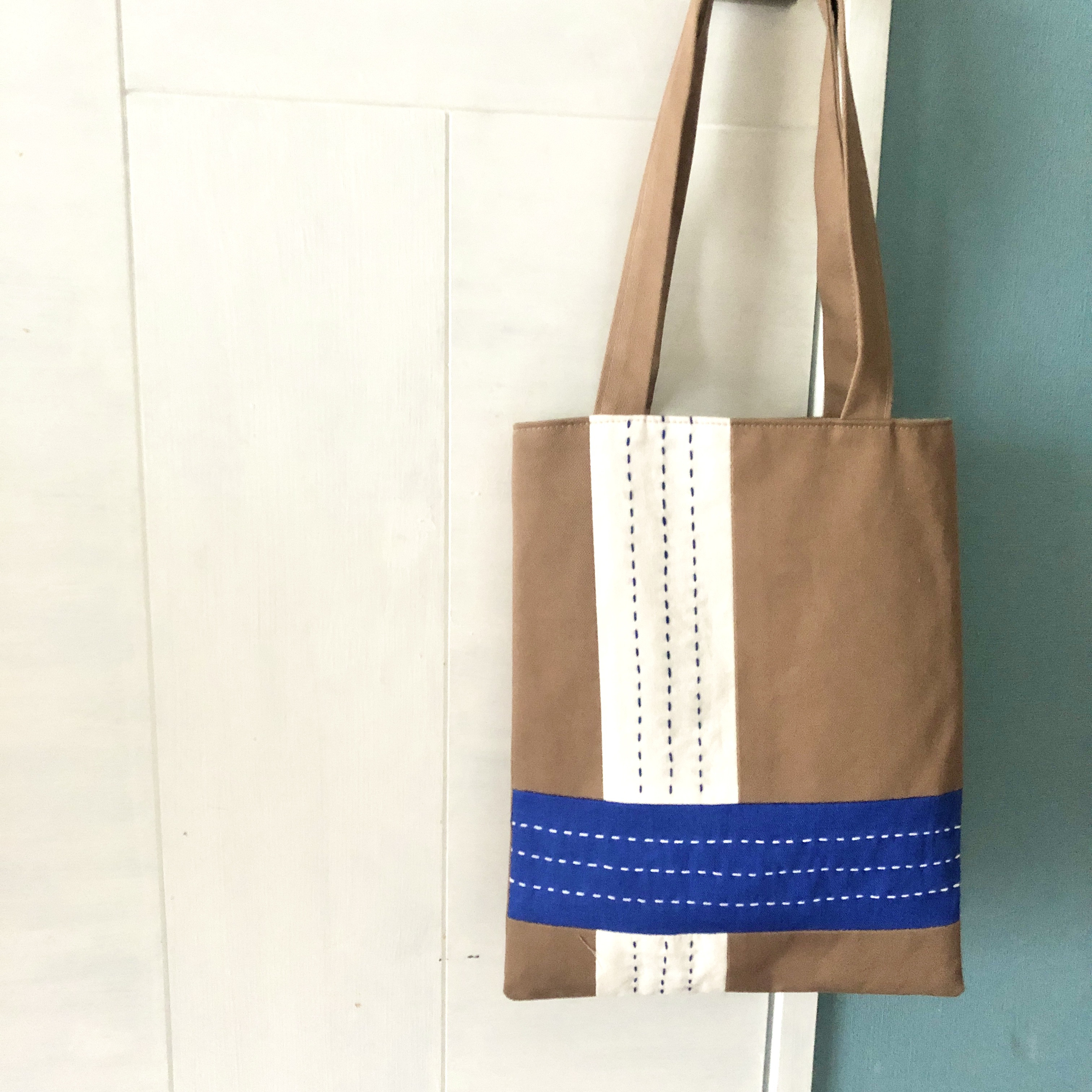 送料無料⭐︎新作⭐︎パッチワークトートバッグ⭐︎刺し子刺繍