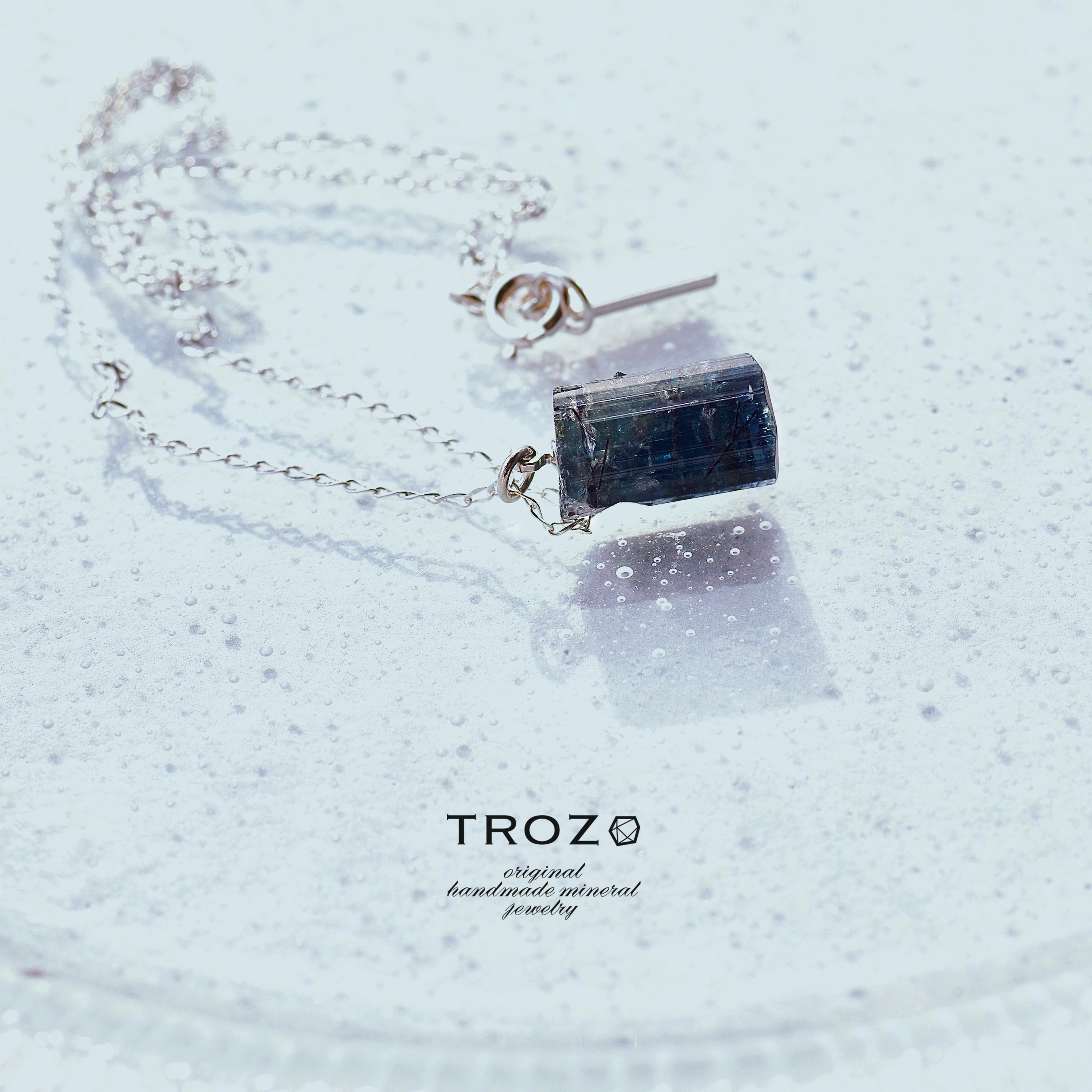 【076 HAMON Collection】 インディゴ トルマリン 鉱物原石 ネックレス 天然石 アクセサリー