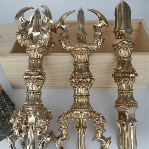 密教法具 四大明王杵セット 法器 五鈷杵 三鈷杵 独鈷杵 金剛杵 真鍮製 密教法具 四大明王杵セット 法器 五鈷杵 三鈷杵 独鈷杵 金剛杵