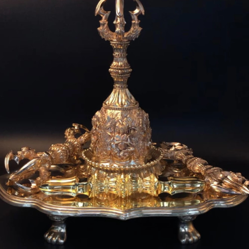 密教法具 四大明王セット 法器 金剛鈴·五鈷杵·三鈷杵·独鈷杵