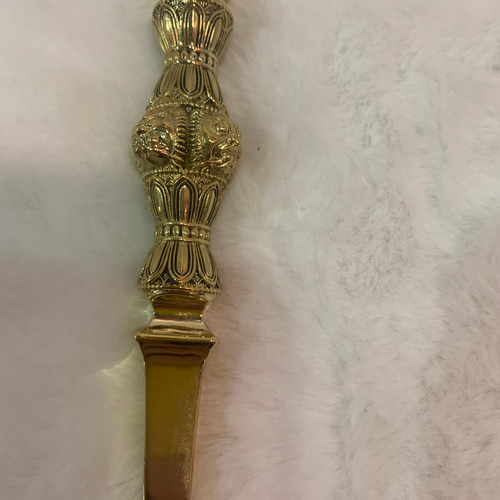 【修縁堂】真言宗 法器 金剛杵 真鍮製 鬼面独鈷杵16cm チベット法器 真言宗 鬼面独鈷杵(胎蔵界） 金剛杵 真鍮製 vajra 16cm