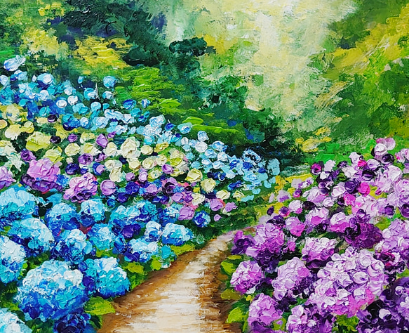 アートプリント【紫陽花の道】 絵画 HR 通販 14410889｜Creema