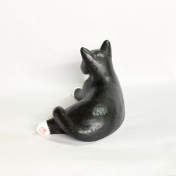 黑白八件貓雕像 第10張的照片