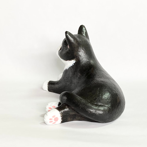 白黒ハチワレ猫の置物 その他アート 猫ハウス 通販 14411143 白黒ハチワレ猫の置物 その他アート 猫ハウス 通販 14411143
