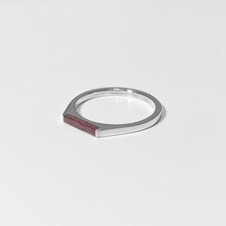 ring 03 S  silver925 パープルハート 華奢　指輪　ﾘﾝｸﾞ　木製 2枚目の画像