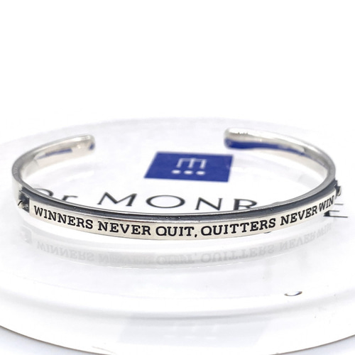 シルバー バングル The letters アルファベット メンズバングル/シルバー925 シンプル/英文字