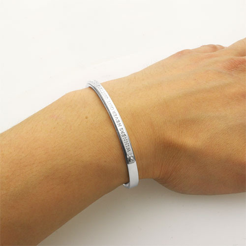 シルバー バングル The letters HORSESHOE BRACELET -LARGE- – The Letters