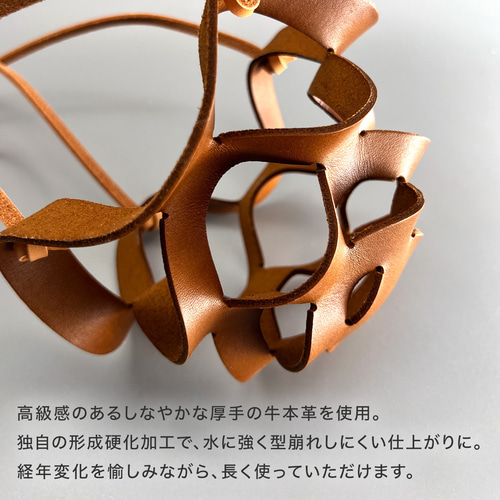レザープランツハンガー Mサイズ 一輪挿し・花瓶・花器 airplants
