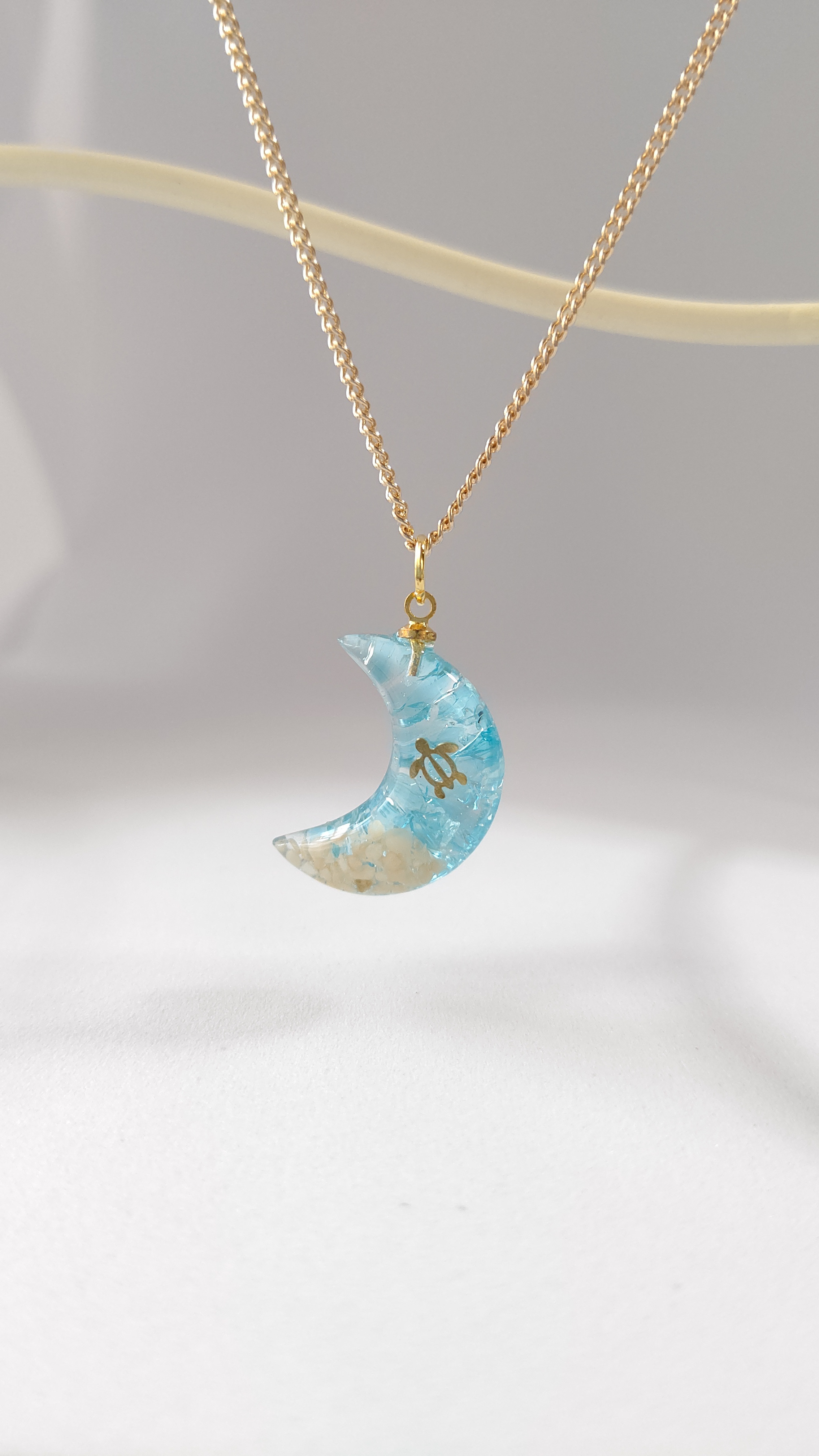はくとん　　佐竹ガラスの星空ネックレス　レジンネックレス　ハンドメイド
