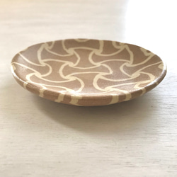 練り込み豆皿（分銅繋ぎ）Nerikomi small plate, bundoutsunagi 3枚目の画像