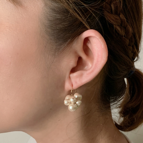 コットンパール×集合×ピアス×イヤリング ピアス（その他） igrek&ache