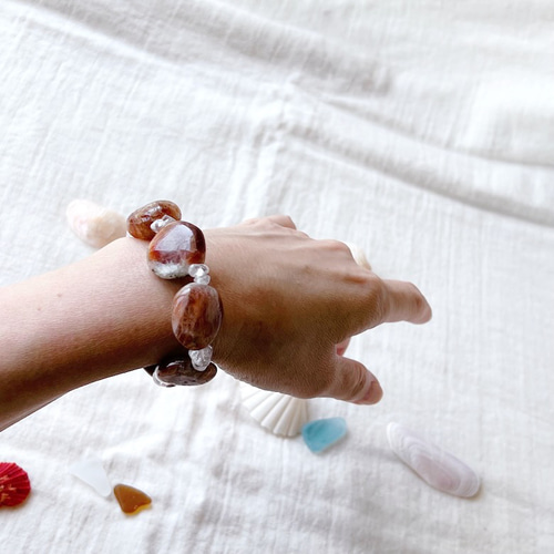 サンストーン　他6種類　パワーストーンブレスレット　内径約15cm サンストーン 他6種類 パワーストーンブレスレット 内径約15cm 高品質