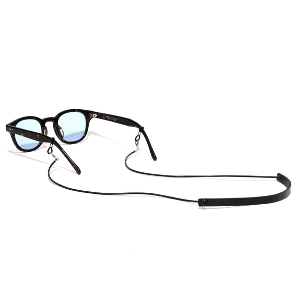 ナローレザーグラスコード メガネチェーン 眼鏡 マスクホルダー グラスコード マスクコード マスクストラップ 3枚目の画像