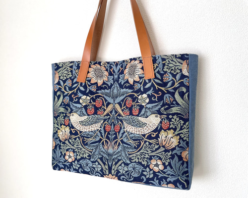 ウィリアムモリス川島織物トートバッグハンドメイドフルーツ William Morris - ウィリアムモリストートバックハンドメイド