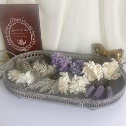 (再販×3)【 white × purple ﾋﾟｵﾆｰ 】 ヘッドドレス アクセサリー 髪飾り 結婚式 成人式 BOX 7枚目の画像