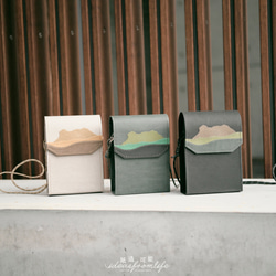 【紙製可】紙製 BOX BAG ストレートバッグ 香港 獅子岩 PLUS クロスボディバッグ レザー 紙洗い クラフト紙 環境保 5枚目の画像
