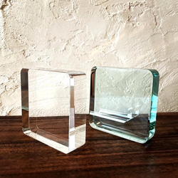 ガラスブロック オーダー彫刻 オブジェ 3枚目の画像