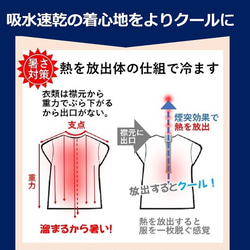 衣服 吸水速乾 インナー べたつく汗 解消 背中冷却 暑さ対策 熱中症対策 冷却グッズ 「背中クールタイ」 7枚目の画像